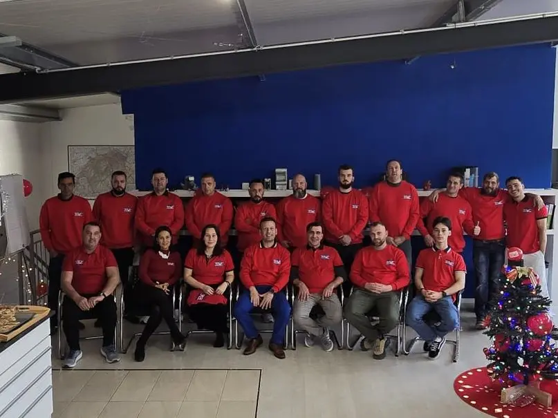 GroWa Team im Büro bei der Weihnachtsfeier